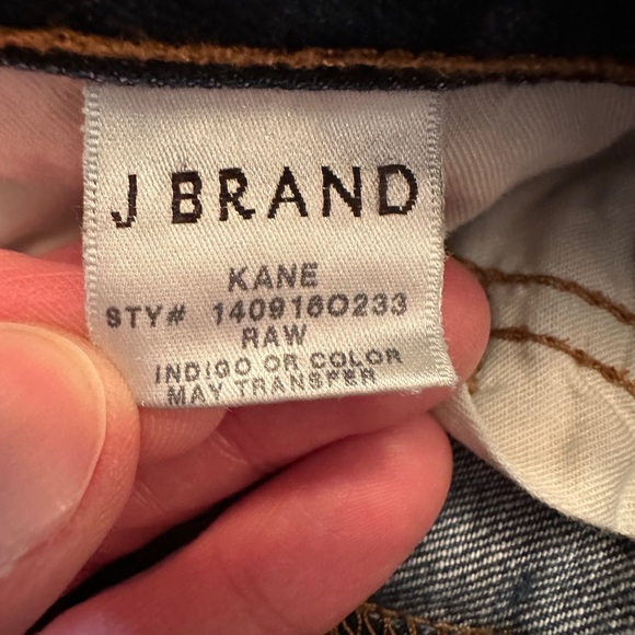 J Brand Kane Jeans Men’s 36x34 Raw Denim Blue Slim Straight Fit 100% Cotton - Picture 3 of 8